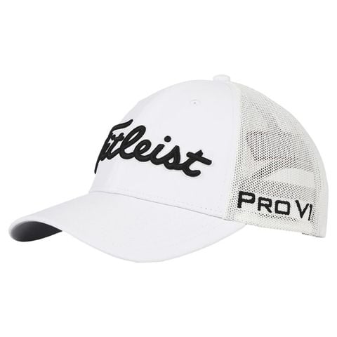 Nón kết golf nam TOUR PERFORMANCE MESH WHT/BLK TH25ATPM-10