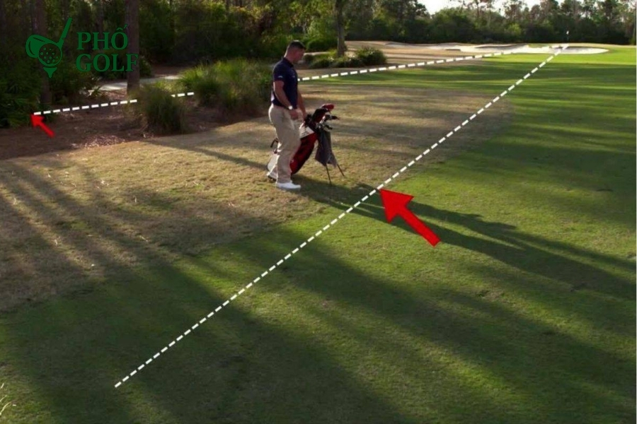 OB trong golf là gì, luật và cách xử lý tình huống? Cọc trắng trên sân golf dùng để xác định vùng OB, ranh giới tính từ mép trong nối liền các cọc