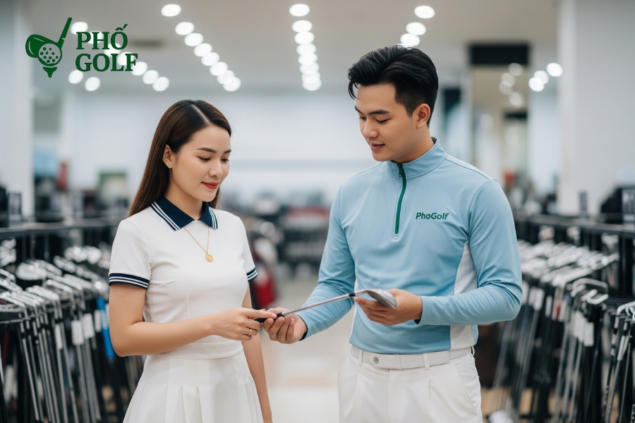 Cách đánh golf trên địa hình sườn dốc uphill và downhill Bộ gậy golf đa dạng và trang phục chơi golf thoải mái phù hợp địa hình dốc tại PhốGolf