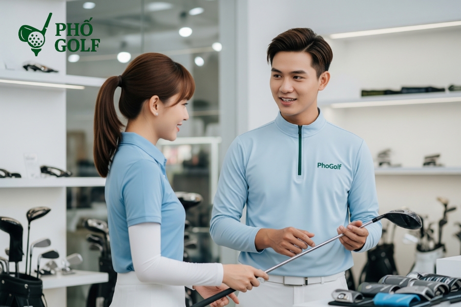 Hướng dẫn đánh gậy driver xa và thẳng cho người mới Golfer thử gậy driver cao cấp tại PhốGolf với dịch vụ fitting chuyên nghiệp