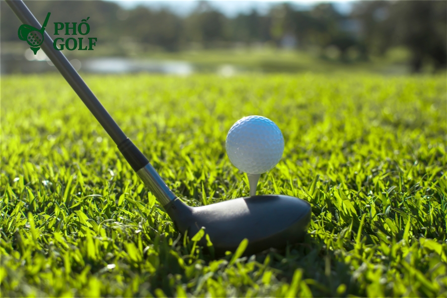 7 lỗi đánh gậy gỗ thường gặp và cách khắc phục hiệu quả Golfer chuẩn bị tư thế setup với gậy gỗ trên sân golf