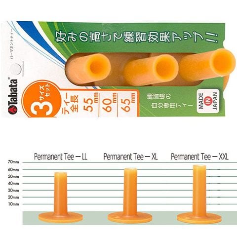 Bộ 3 Tee cao su tập golf PERMANENT GV0295 55-60-65mm