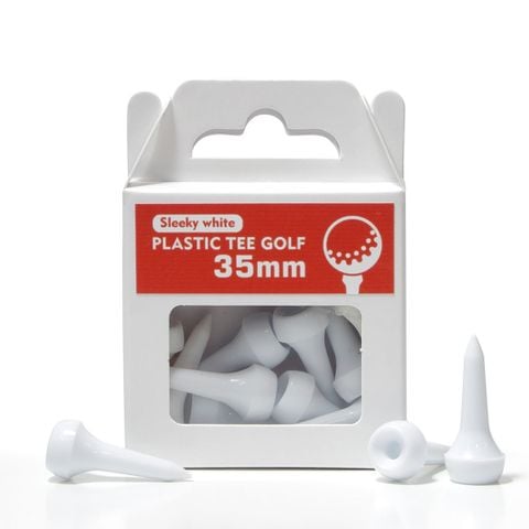 Hộp 10 tee nhựa dài 35mm màu trắng