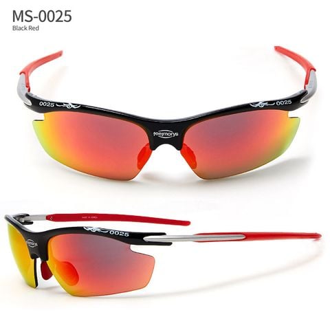 Kính Golf Thời Trang Tráng Gương đỏ MS-0025 BLACK/RED UV400