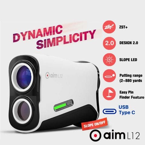 Máy đo khoảng cách golf AIM L12 siêu nhẹ pin sạc Type-C