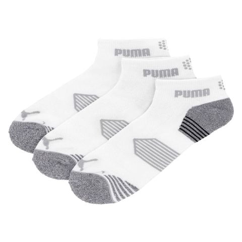Combo 3 đôi vớ golf 85856201 PUMA ESSENTIAL ¼ CUT 3 PAIR PACK - Bright White
