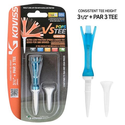 Hộp 2 Tee golf nhựa lò xo xoay 360º VS1420 Korea