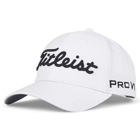 Nón kết golf nam TOUR PERFORMANCE WHITE/BLACK TH25ATP-10